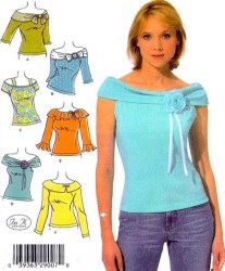 4633 CUTE SLEEVES OR NOT KNIT TOPS PATTERN 14-22